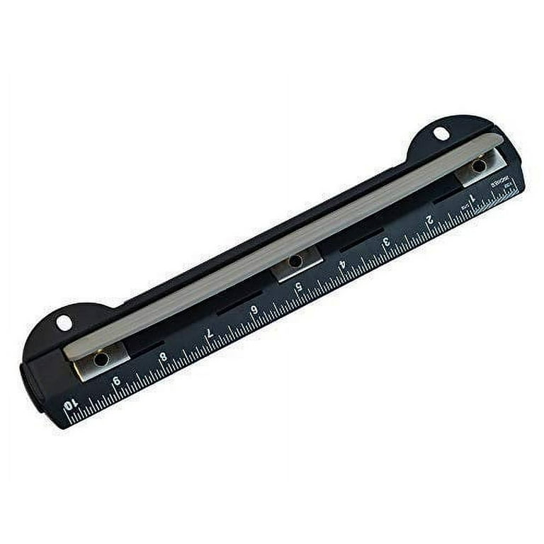 WORKLION Portable 3 Hole Punch for Binder : Black - 5 Sheet Capacity -  Built in Ruler and a Removable Chip Tray - Mini 3 Ring Hole Punch (2 Pack)  