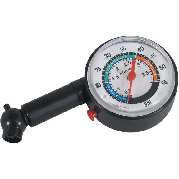WorkShop 85935RP Dial Tire Gauge, 50 PSI