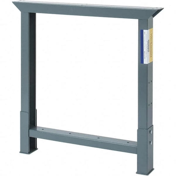 WorkSmart Gray Steel Workbench Leg for 30" Surface, 29" to 33" Adjustable Height
