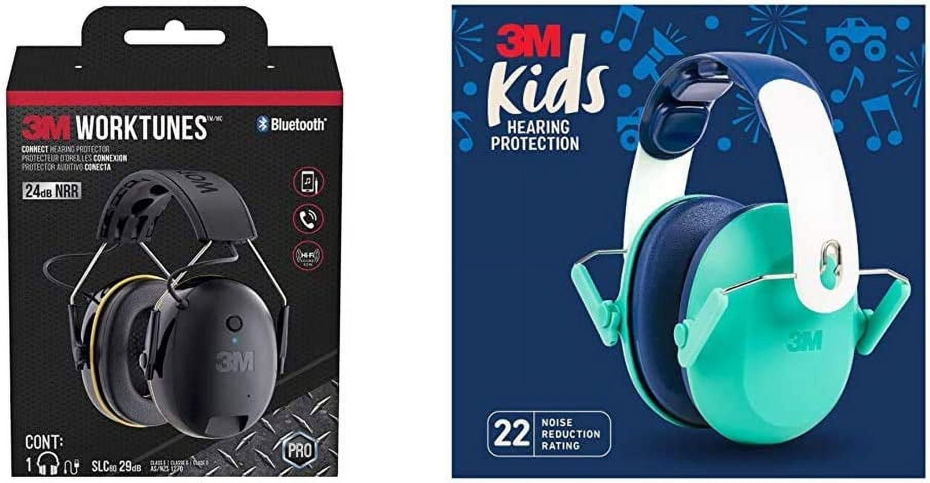 WorkTunes Connect Hearing Protection  3M Kids Hearing Protection Plus,  Purple
