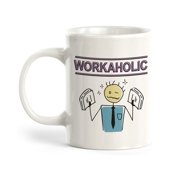 Workaholic Stick People Design 11oz Coffee Mug