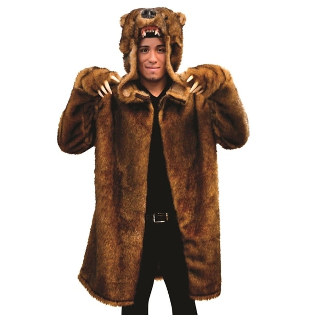 Workaholics Bear Coat Costume Blake Anderson Grizzly Brown Adult Size STD  2XL - Walmart.com