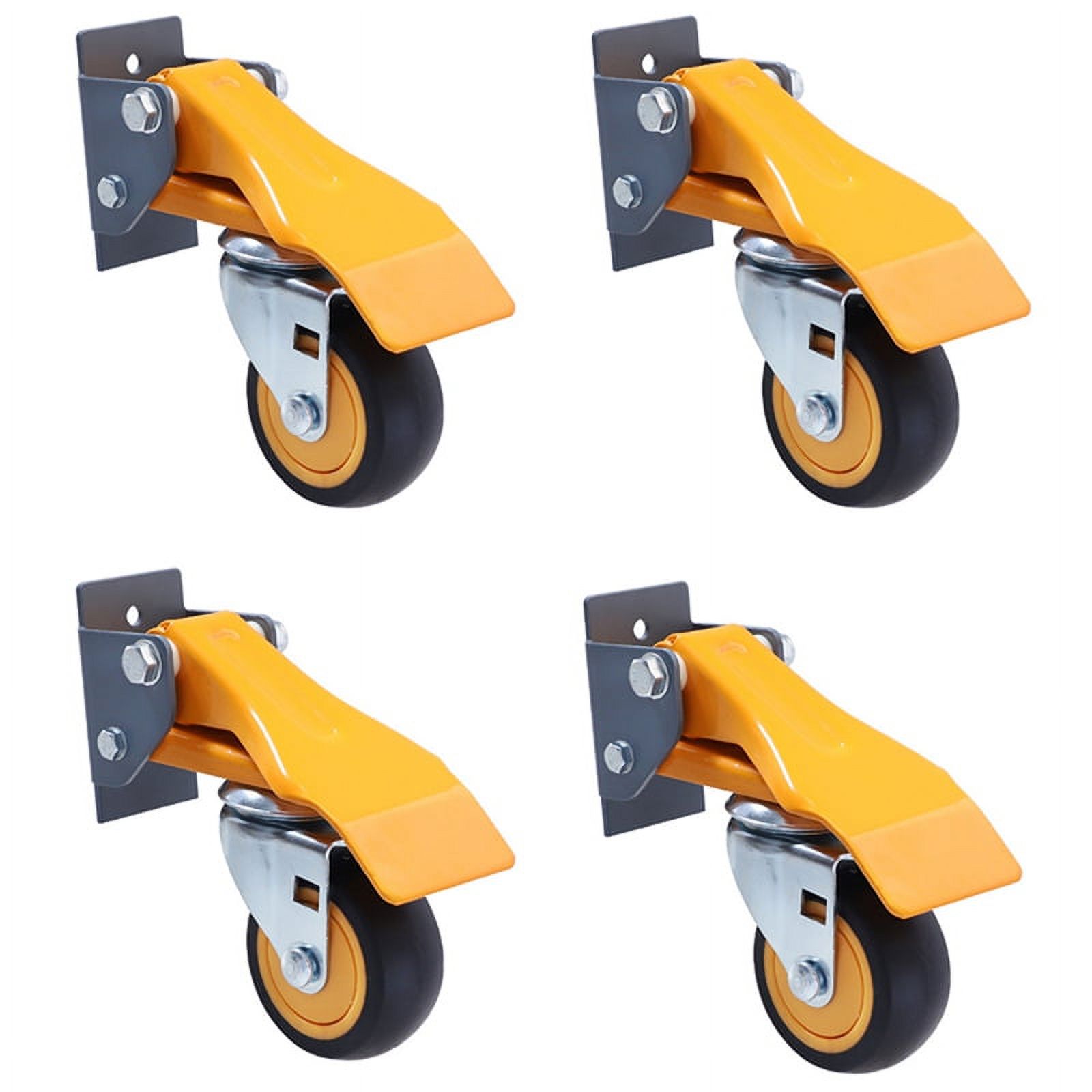 Workbench Casters Kit , Extra Heavy Duty Retractable Casters 4 Pack, Side Mounted Adjustable