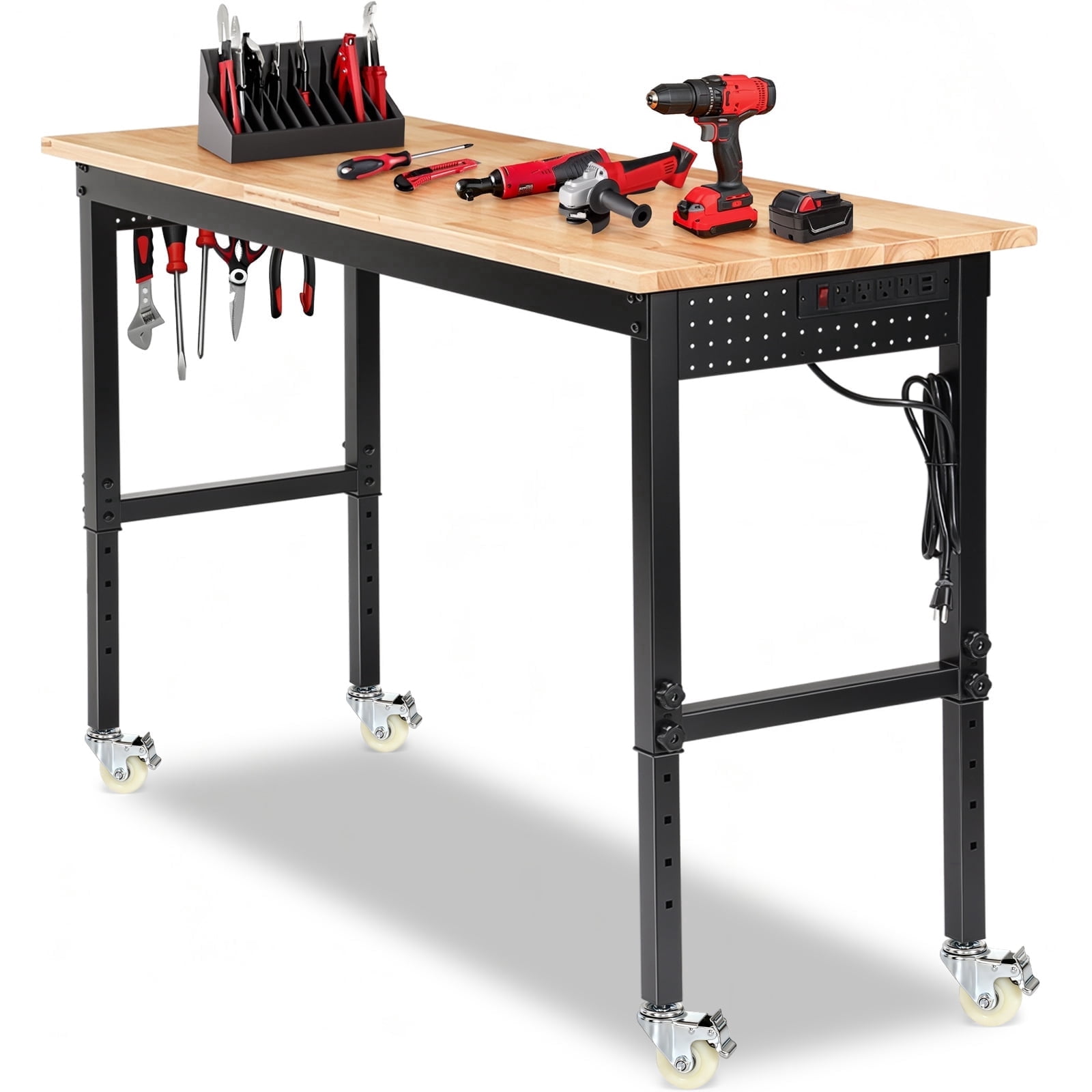Large Workbench Table Workbench,ENJOYWOOD Heavy Duty 60 inch Pre-Assembled Design Woodwork ...