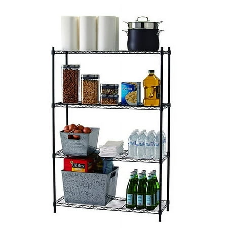 Workchoice 4 Tier Black Metal Shelving Unit