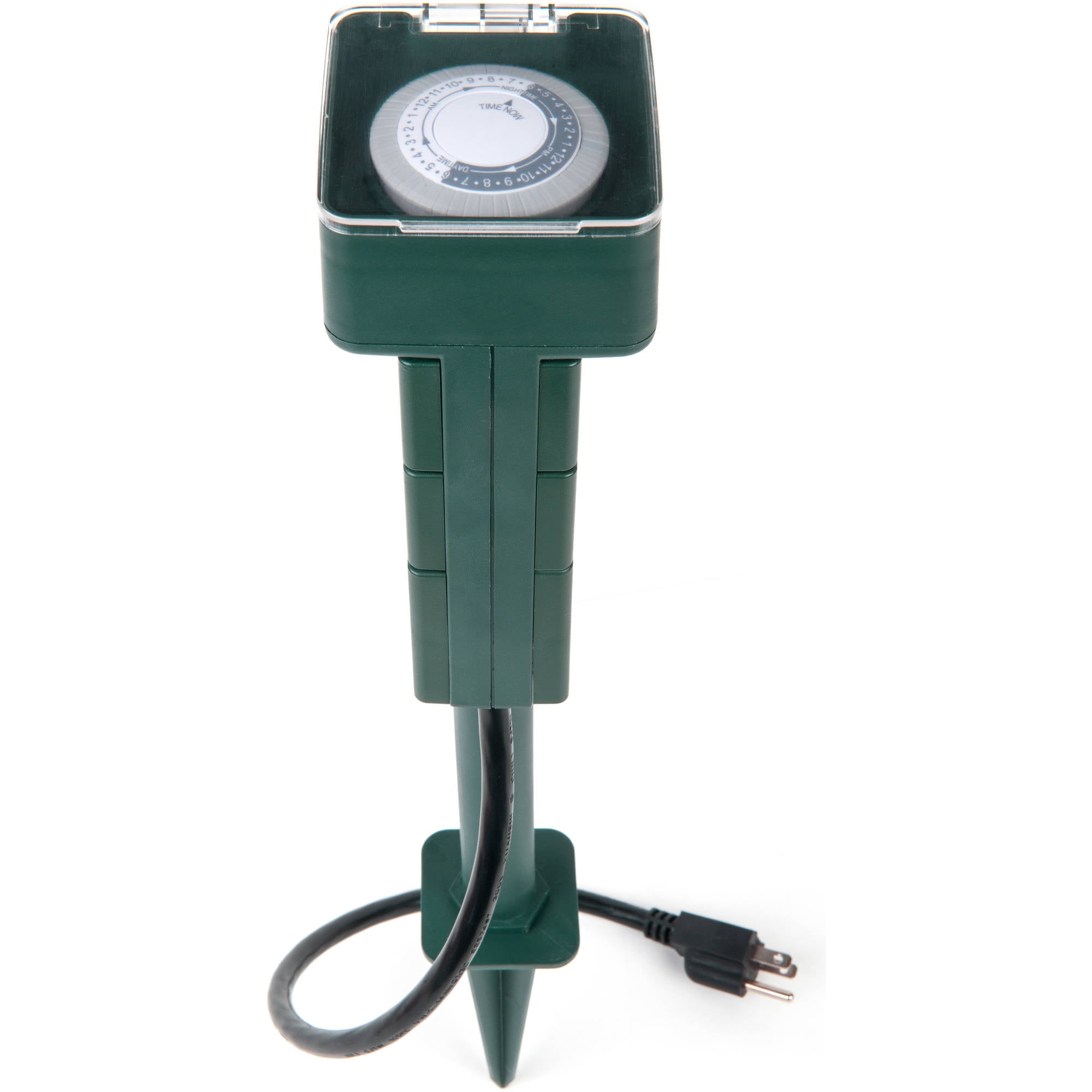 Workchoice Outdoor Analog Stake Timer with 6 Outlets (24 On/Off Cycles Count)