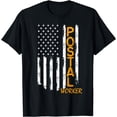 thumbnail image 1 of Worker American Distressed Flag US Postal Service T-Shirt, 1 of 4