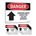 thumbnail image 1 of Workers Above Watch For Falling Material OSHA Danger Aluminum Sign 18 Inch x 12 Inch - 10 Pack, 1 of 8