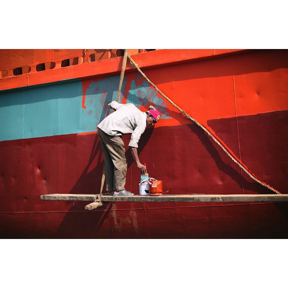 Workers Of Shipyard - 0250 Poster Print - Garik (36 x 24)