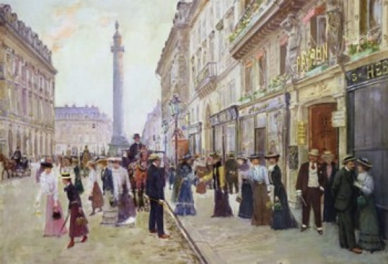 Workers leaving the Maison Paquin Canvas Art - Jean Beraud (44 x 30)
