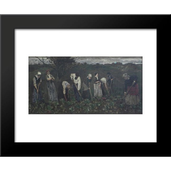 Workers on the beet field 20x24 Framed Art Print by Max Liebermann