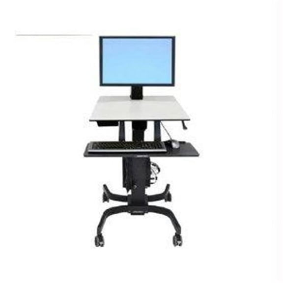 Workfit-C Sit-Stand Workstation For Single Large Display Hd With Mobile Cart B