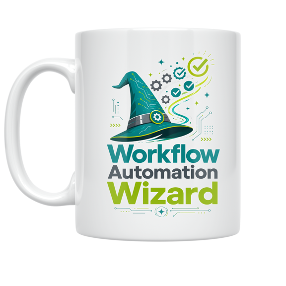 Workflow Automation Wizard - Tech-Savvy Organizer - 11 oz Ceramic Coffee Mug