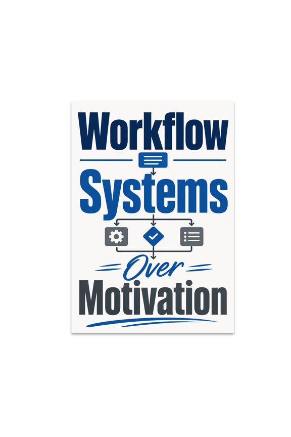 Workflow Systems Over Motivation - Office Decor - 13x19 Poster Print