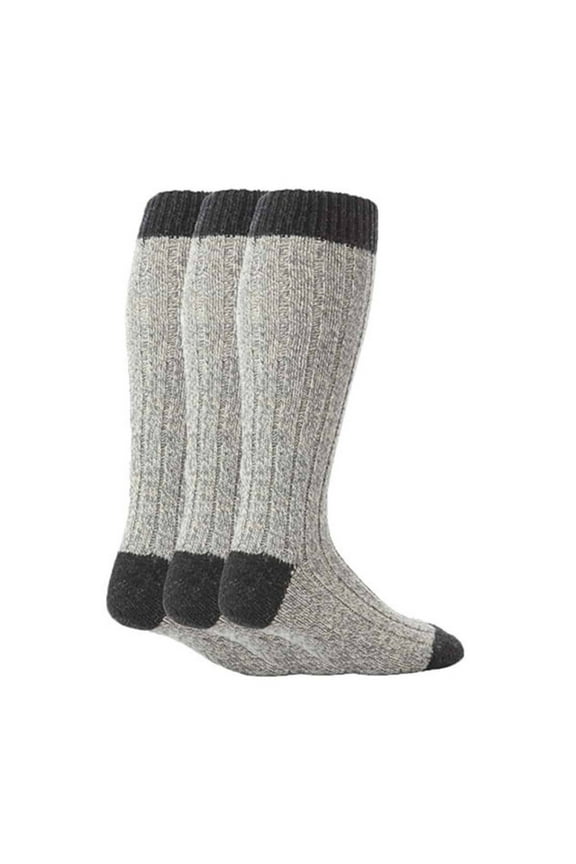 - 3 Pairs Mens Extra Long Knee High Warm Wool Boot Socks