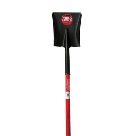 Workforce Square-Point Shovel Long Handle, 48 in.