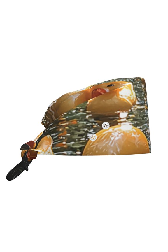 Working Cap Adjustable Tie Back Hat with Integrated Sweatband, Head Cover for Kitchen, Cleaning , Rubber Ducks