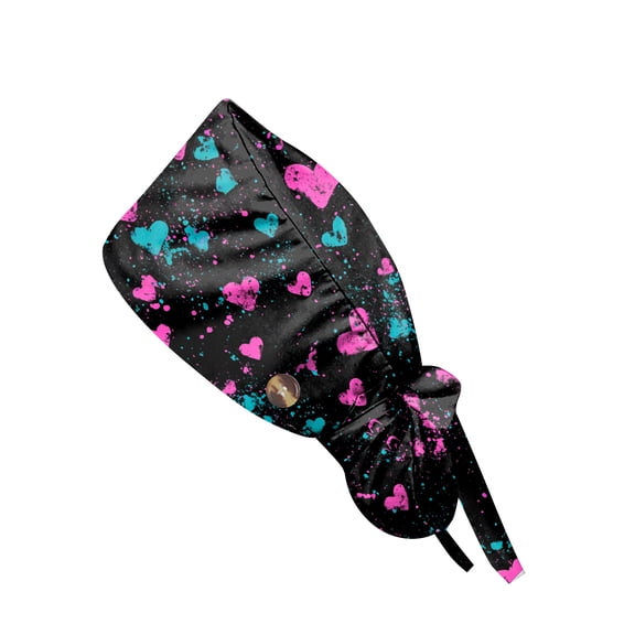 Working Cap Scrub 2025 Cap with Sweatband Adjustable Unisex Women Tie Back Hat Nurse Surgical Caps Cyan Free