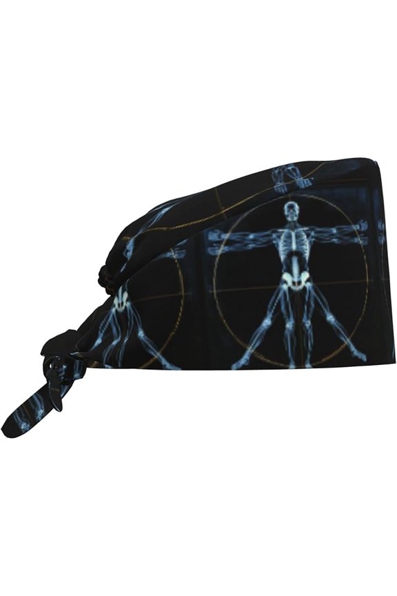 Working Cap, Scrub Cap with Sweatband, Adjustable Tie Back Hat Breathable Headgear for Women/Men