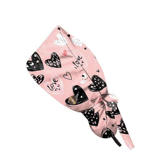 Working Cap Scrub Cap with Sweatband Adjustable Unisex Women Tie Back Hat Nurse Surgical Caps 2025 Pink Free