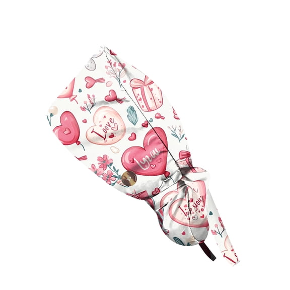 Working Cap Scrub Cap with Sweatband Adjustable Unisex Women Tie Back Hat Nurse Surgical Caps 2025 Watermelon Red Free