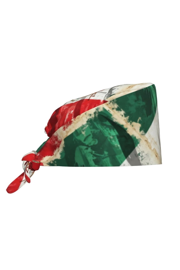 Working Cap With Sweatband For Women Men Mexico-Flag- Print Adjustable Cleaning Hat