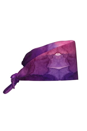 Working Cap With Sweatband For Women Men Purple Paint Adjustable Cleaning Hat