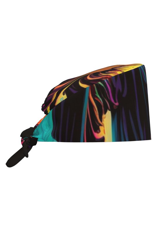 Working Caps Comfortable Breathable for Men Women Head Cover , Dark Grim Reaper Psychedelic Death B2b8ef93
