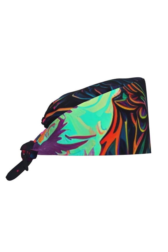 Working Caps Comfortable Breathable for Men Women Head Cover , Grim Reaper Dark Psychedelic Death