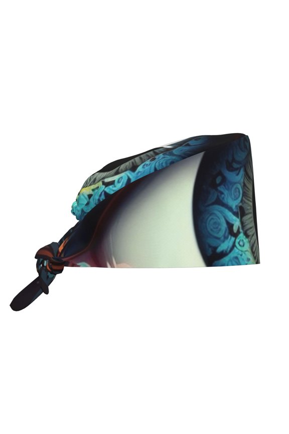 Working Caps Comfortable Breathable for Men Women Head Cover , Magic Evil Eyes Psychedelic