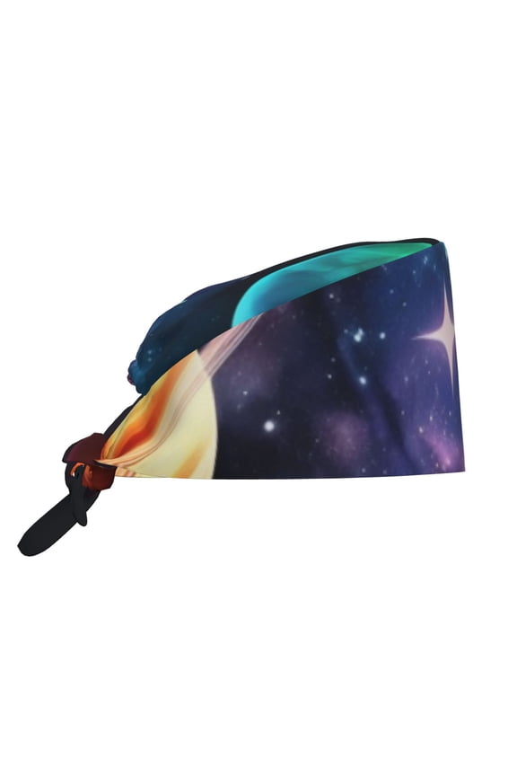 Working Caps Comfortable Breathable for Men Women Head Cover , Planets Galaxy Stars Cosmic Space