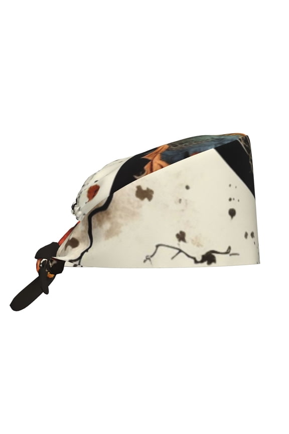 Working Caps Comfortable Breathable for Men Women Head Cover , Round Oriental Symbol Burning