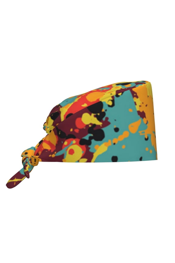 Working Caps Comfortable Breathable for Men Women Head Cover , Splatter Ink Paint Grunge Splash