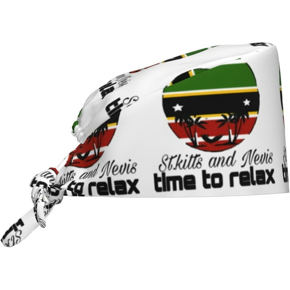 Working Caps for Men Women Sweatband Scrub Cap Adjustable Cleaning Work Bouffant Hat Head Cover Tie Back Hats Headwear