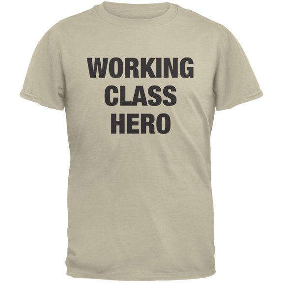 Working Class Hero Inspired By John Lennon Sand Adult T-Shirt - Large