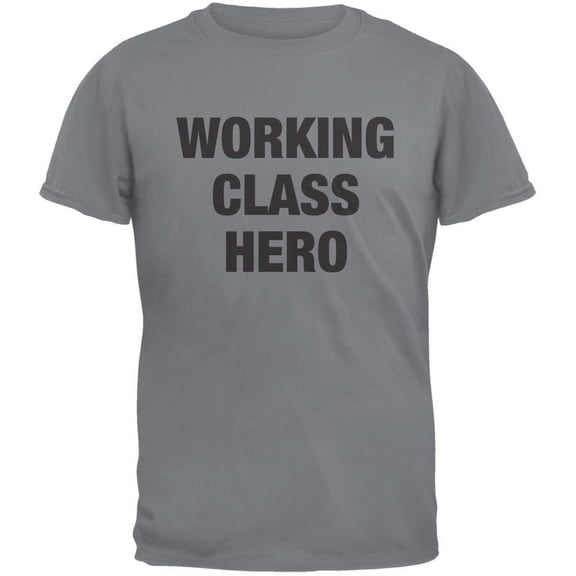 Working Class Hero Inspired By John Lennon Storm Grey Adult T-Shirt - 3X-Large