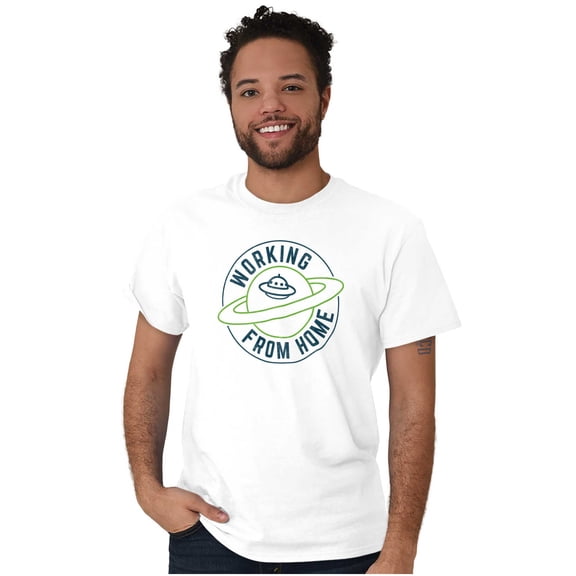 Working From Home Quarantine UFO Men's Graphic T Shirt Tees Brisco Brands L