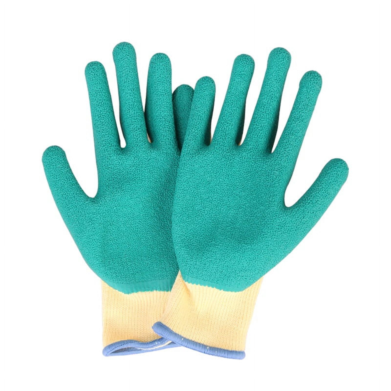 Working Gloves Men Polyester Latex Crinkle Rubber Gloves Work Safety Gloves Hand,10 pairs ,Comfort and Durability