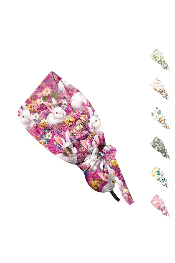 Working Hats with Adjustable Tie Sweatband for Painting Cleaning Cap Green