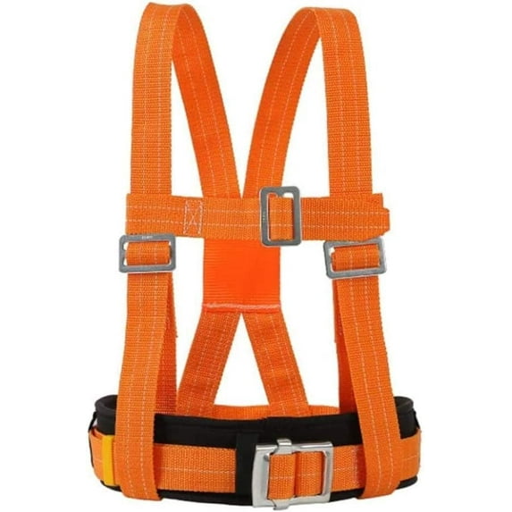 Working at Height Safety Harness, Half Body Rescue Rock Climbing Safety Belt Rofe Not Included, Fall Protection Aerial Work Safety Belt Kits for Working Roofing Climbing