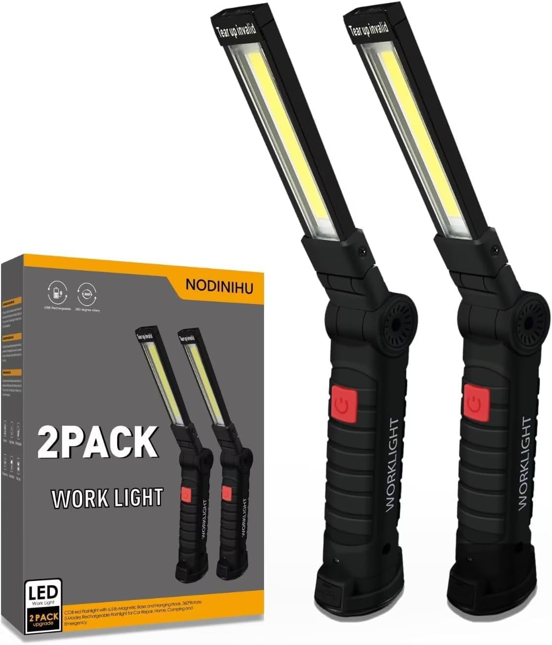 Working Light Portable, Rechargeable Work Lights with Base