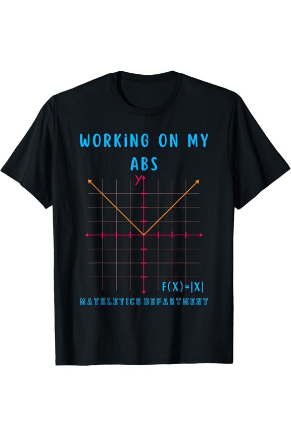 Working On My Abs Absolute Value Algebra Math Teacher T-Shirt Size S-5XL