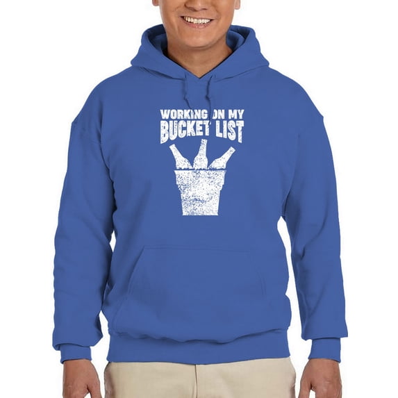 Working On My Bucket List Design Hoodie Men -GoatDeals Designs, Male Large