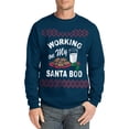 thumbnail image 1 of Working On My Santa Bod Ugly Christmas Men's and Big Men's Graphic Sweatshirt, 1 of 4