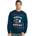 thumbnail image 1 of Working On My Santa Bod Ugly Christmas Men's and Big Men's Graphic Sweatshirt, 1 of 4