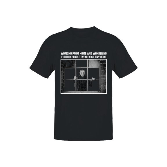 Working from Home Vampire Humor Men's T-shirt