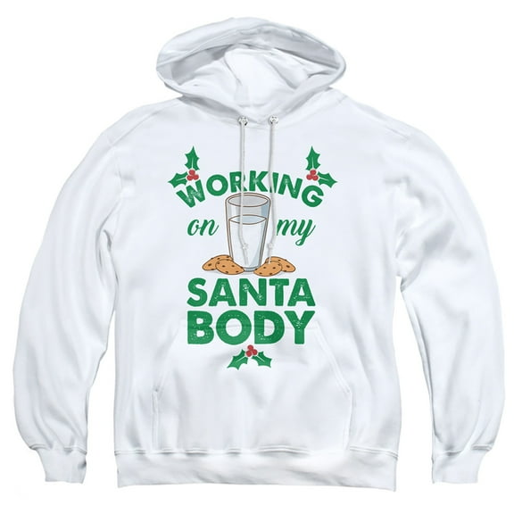 Working on My Santa Body for Christmas Unisex Adult Pull-Over Hoodie
