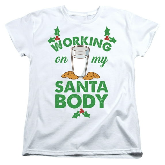 Working on My Santa Body for Christmas Women's T Shirt