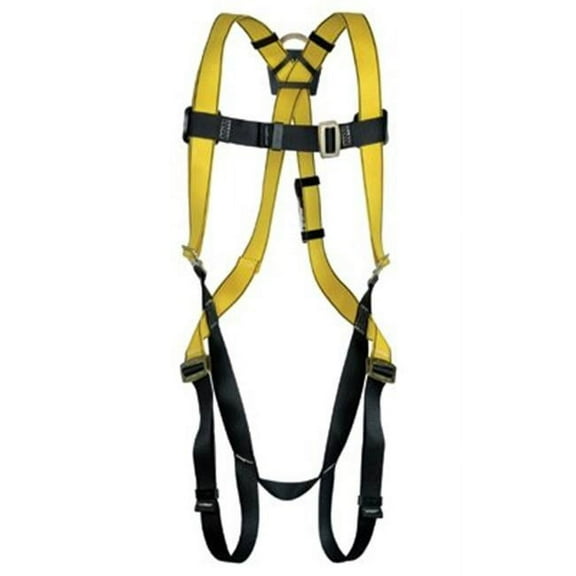 Msa Workman Full Body Harness with 400 lb. Weight Capacity, Yellow, Universal