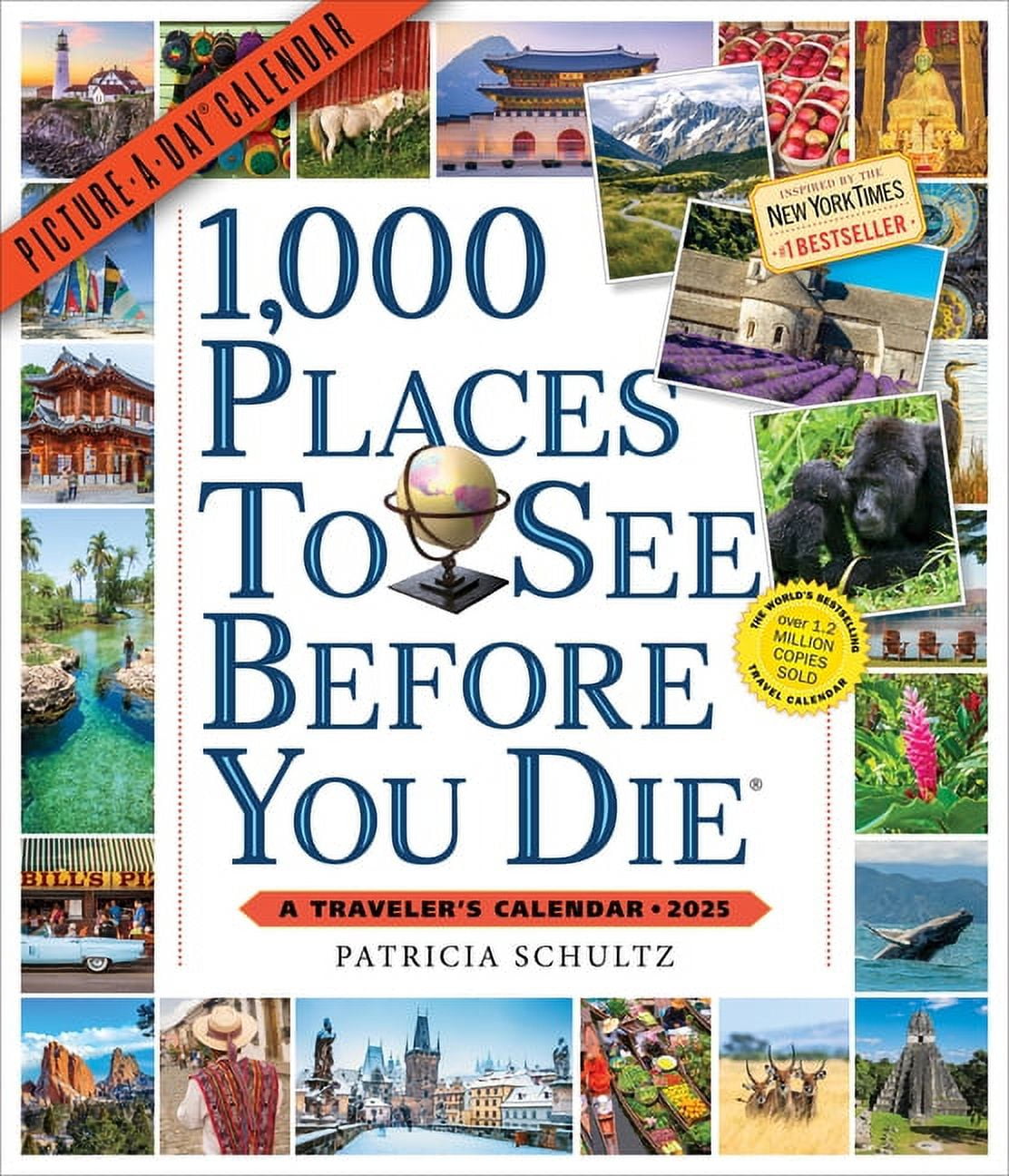 Workman Publishing, 1000 Places To See 2025 Wall Calendar